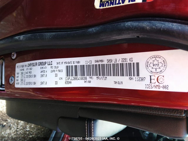 1C4PJLDB8EW168398 Jeep Cherokee Limited