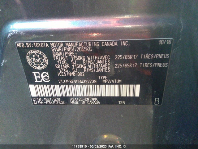 Toyota RAV4 LE 2017 2T3ZFREV0HW322739 Image 10