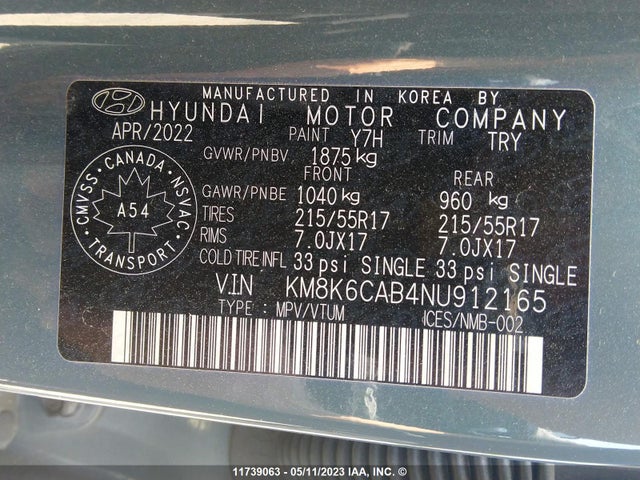 Hyundai Kona Preferred 2022 KM8K6CAB4NU912165 Image 10