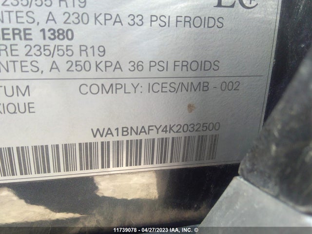 WA1BNAFY4K2032500 Audi Q5 Progressiv