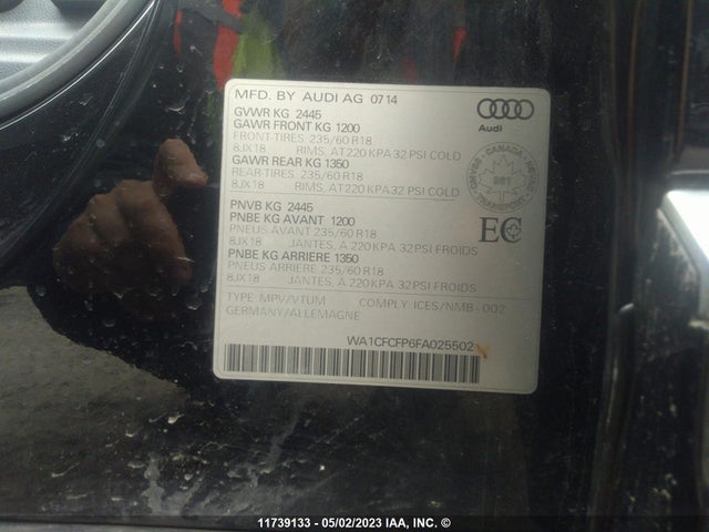 WA1CFCFP6FA025502 Audi Q5 2.0t Komfort