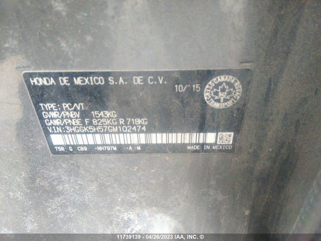 Honda FIT LX 2016 3HGGK5H57GM102474 Image 9