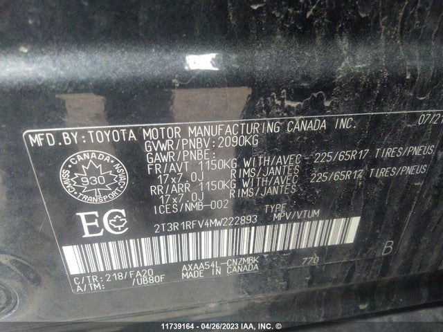 Toyota Rav4 Xle 2021 2T3R1RFV4MW222893 Image 10