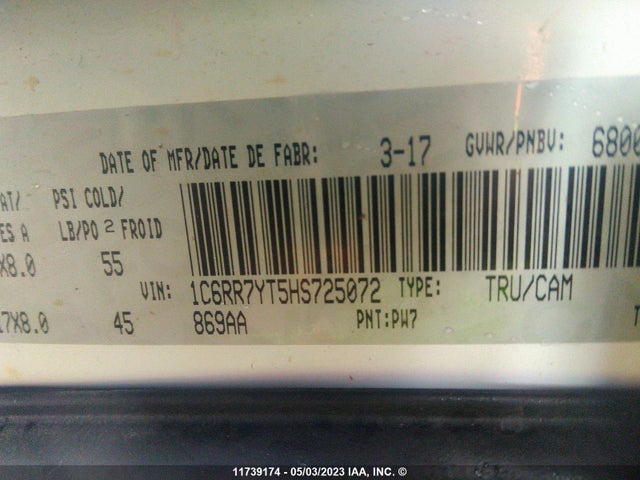 1C6RR7YT5HS725072 RAM 1500 Rebel