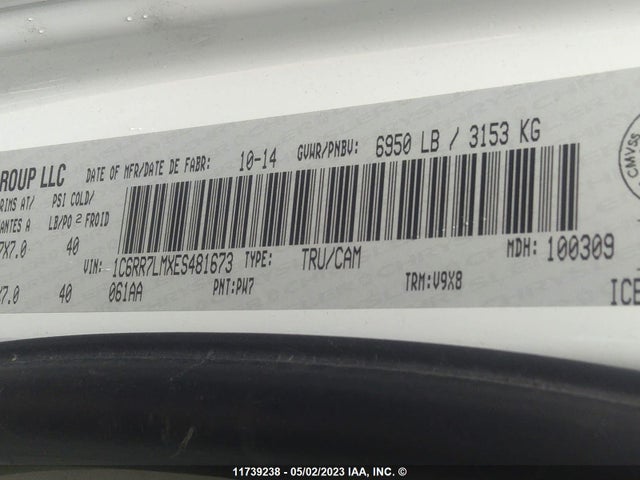1C6RR7LMXES481673 RAM 1500 Slt