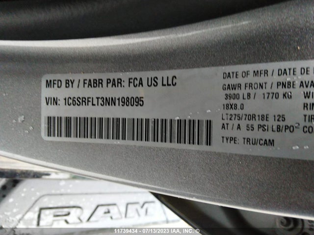 1C6SRFLT3NN198095 RAM 1500 Rebel