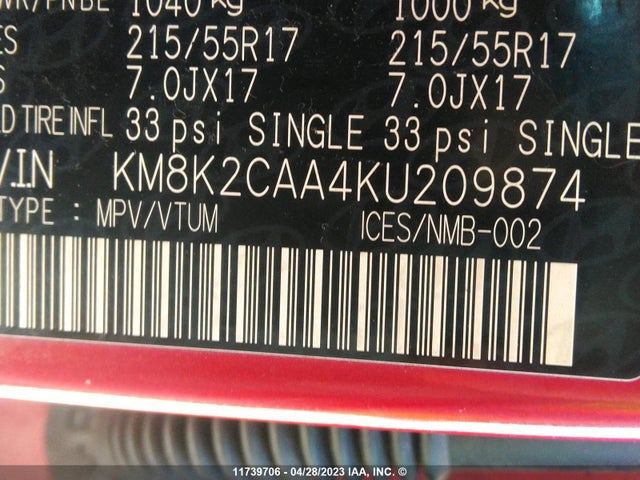 Hyundai Kona Sel 2019 KM8K2CAA4KU209874 Image 11