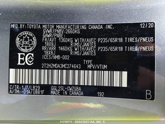 2T2HZMDA3MC274643 Lexus RX 350