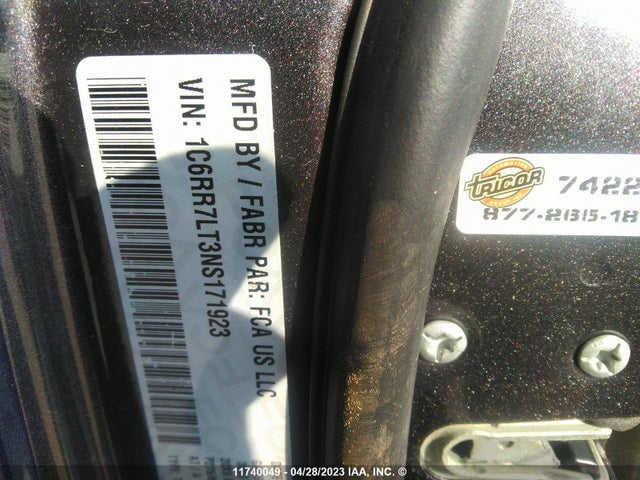 1C6RR7LT3NS171923 RAM 1500 Classic Slt