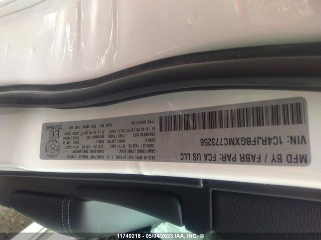 1C4RJFBGXMC773256 Jeep Grand Cherokee Limited