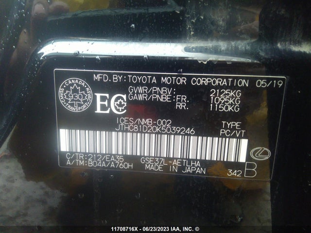JTHC81D20K5039246 Lexus IS 300