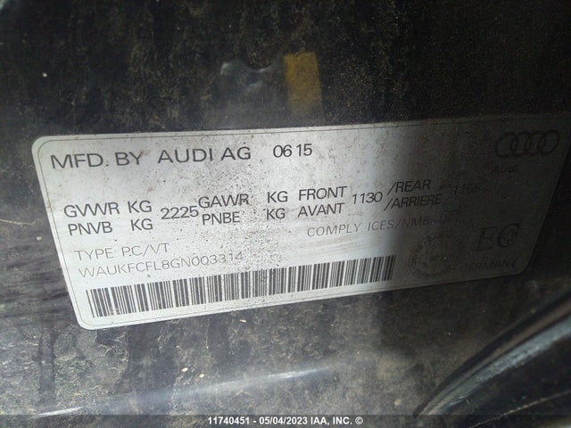 WAUKFCFL8GN003314 Audi A4 Technik Plus