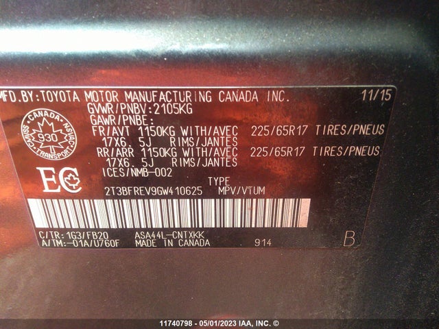 Toyota RAV4 LE 2016 2T3BFREV9GW410625 Image 9