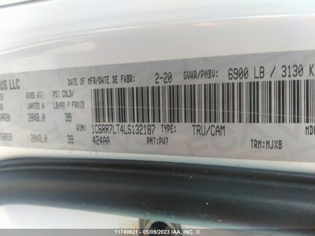 1C6RR7LT4LS132187 RAM 1500 Classic Warlock/slt