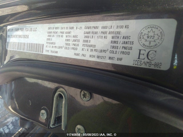 3C6RR7KT9MG706258 RAM 1500 Classic Tradesman