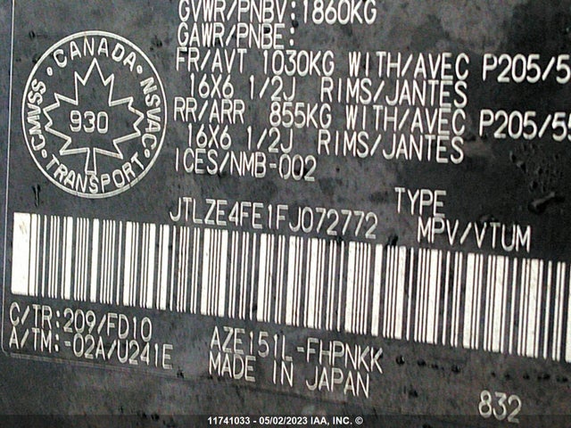 Toyota SCION XB 2015 JTLZE4FE1FJ072772 Image 10