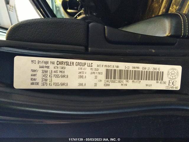 1C4RJFBG6EC188241 Jeep Grand Cherokee Limited