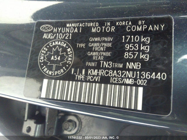 Hyundai Venue Preferred 2022 KMHRC8A32NU136440 Image 9