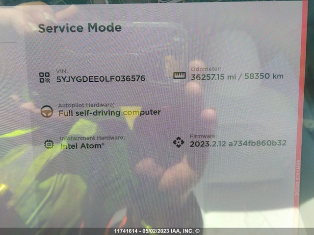 5YJYGDEE0LF036576 Tesla Model Y