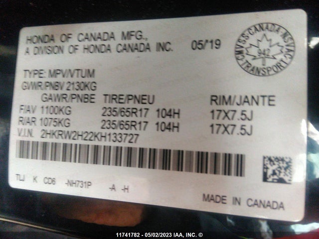 Honda CR-V LX 2019 2HKRW2H22KH133727 Image 10