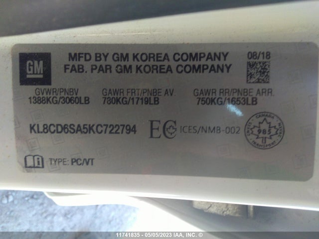 Chevrolet SPARK 1LT 2019 KL8CD6SA5KC722794 Image 9