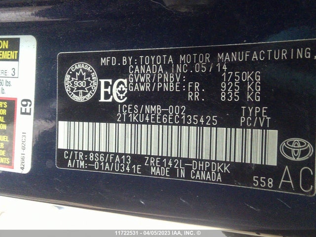 Toyota Matrix Wagon 2014 2T1KU4EE6EC135425 Image 10