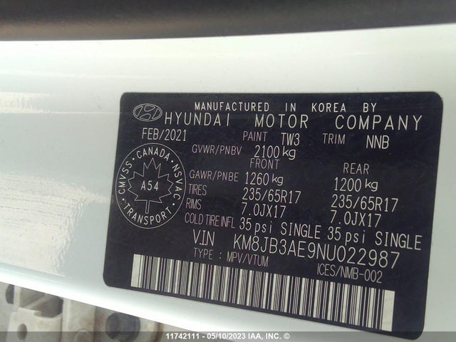 Hyundai Tucson Essential 2022 KM8JB3AE9NU022987 Image 10