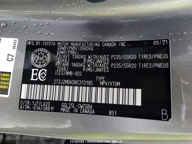 2T2JZMDA5NC313185 Lexus Rx Rx 350