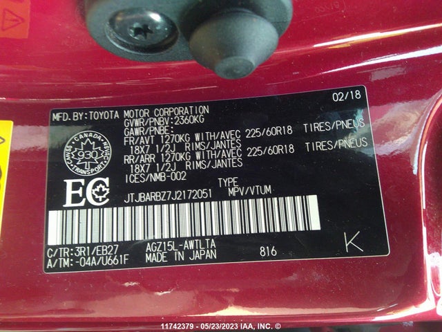JTJBARBZ7J2172051 Lexus Nx Nx 300
