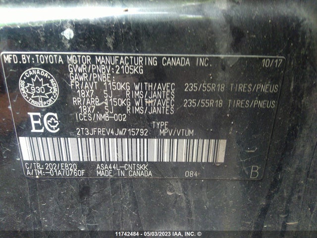 Toyota RAV4 SE 2018 2T3JFREV4JW715792 Image 10