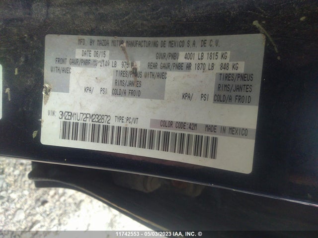 Mazda 3 SPORT 2015 3MZBM1U72FM232872 Image 9