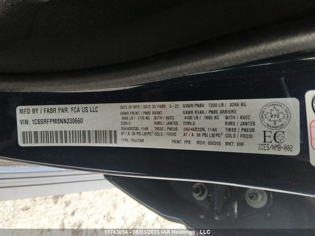 1C6SRFPM8NN330660 RAM 1500 Limited