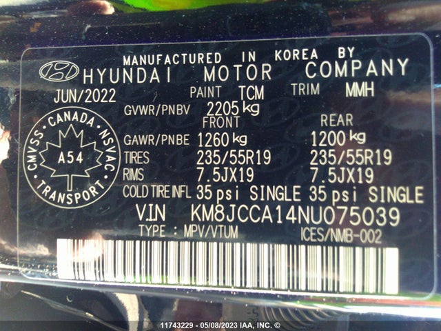 Hyundai Tucson Hybrid Ultimate 2022 KM8JCCA14NU075039 Image 9