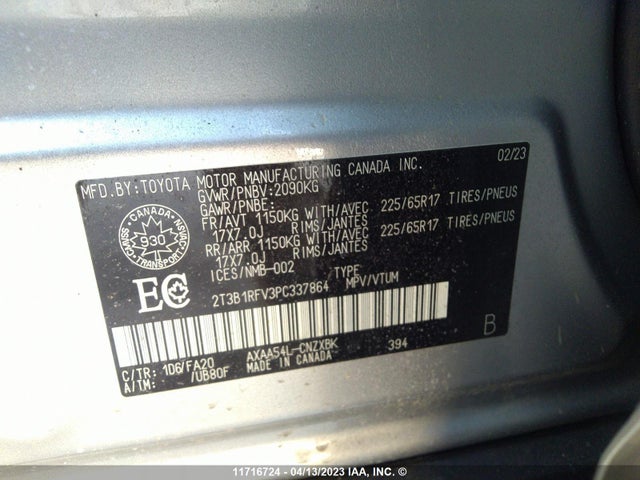 Toyota RAV4 LE 2023 2T3B1RFV3PC337864 Image 11