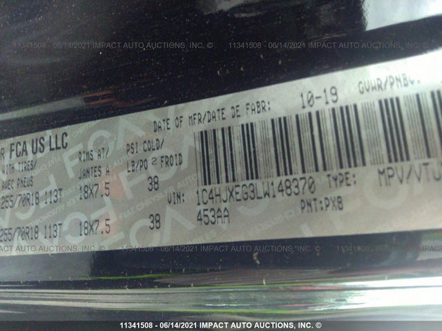 1C4HJXEG3LW148370 Jeep Wrangler Unlimited Sahara
