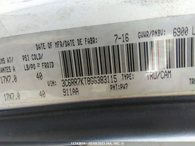 3C6RR7KT8GG383115 RAM 1500 St