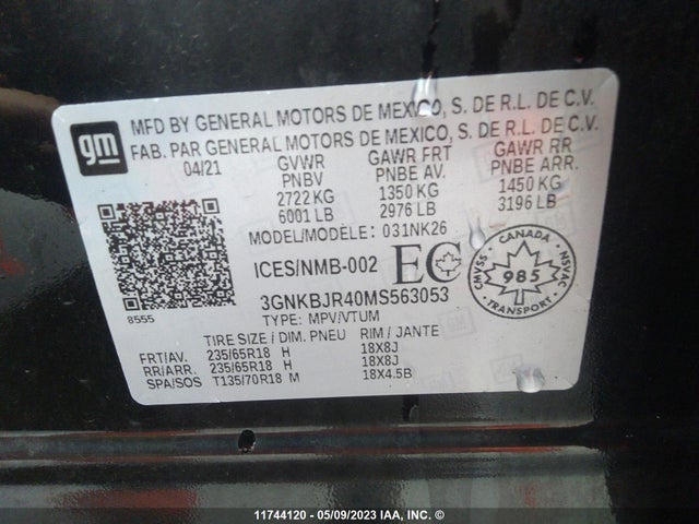 Chevrolet Blazer 3lt 2021 3GNKBJR40MS563053 Image 9