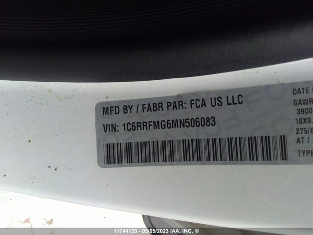 1C6RRFMG6MN506083 RAM 1500 Big Horn/lone Star