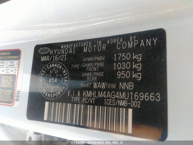 Hyundai ELANTRA SEL 2021 KMHLM4AG4MU169663 Image 11