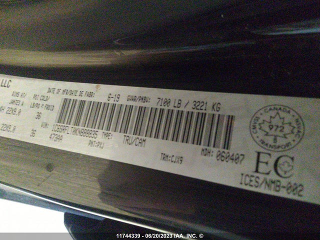 1C6SRFLT0KN888835 RAM 1500 Sport