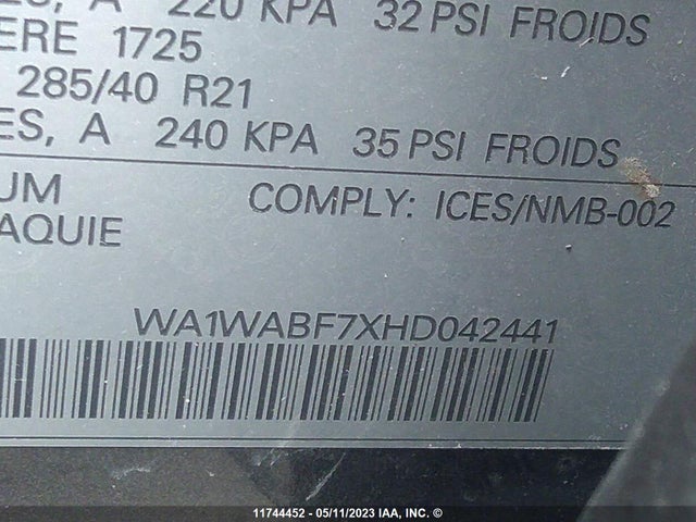 WA1WABF7XHD042441 Audi Q7 3.0t Technik