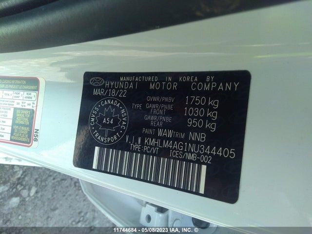 Hyundai ELANTRA SEL 2022 KMHLM4AG1NU344405 Image 10