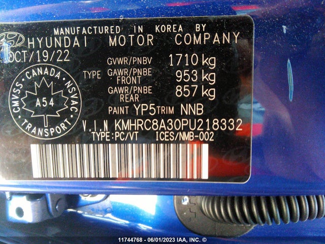 Hyundai Venue Sel/limited 2023 KMHRC8A30PU218332 Image 10