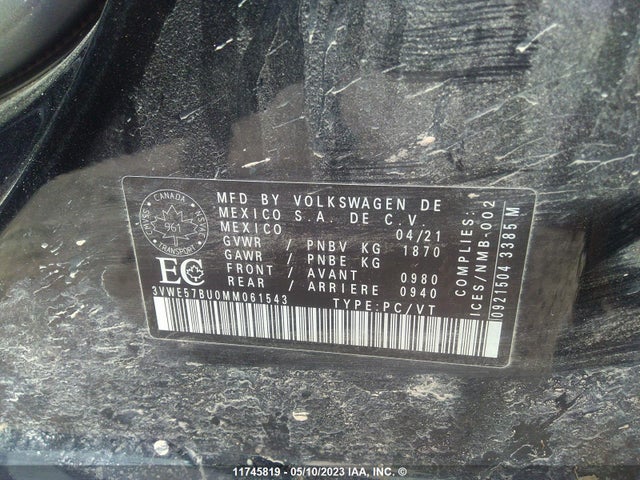 Volkswagen Jetta Highline 2021 3VWE57BU0MM061543 Image 11