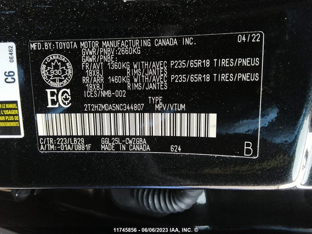 2T2HZMDA5NC344807 Lexus RX 350
