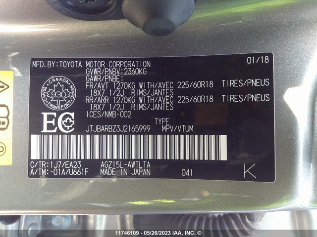 JTJBARBZ3J2165999 Lexus Nx 300/base/f Sport