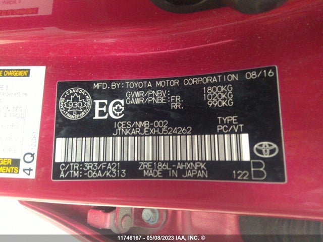Toyota COROLLA IM 2017 JTNKARJEXHJ524262 Image 9