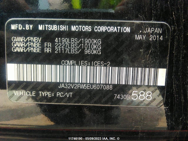 JA32V2FW5EU607088 Mitsubishi Lancer Se/gt