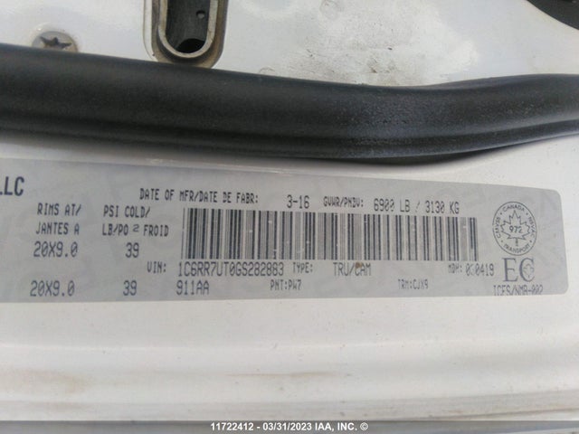 RAM 1500 Sport 2016 1C6RR7UT0GS282883 Image 9