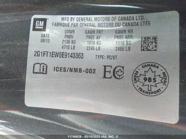 Chevrolet CAMARO 2SS 2014 2G1FT1EW0E9143363 Image 9